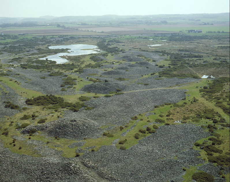 Flygfoto över Gröthögarna från 1965. Lars Bergström - Lars Bergström / Kulturmiljöbild, Riksantikvarieämbetet